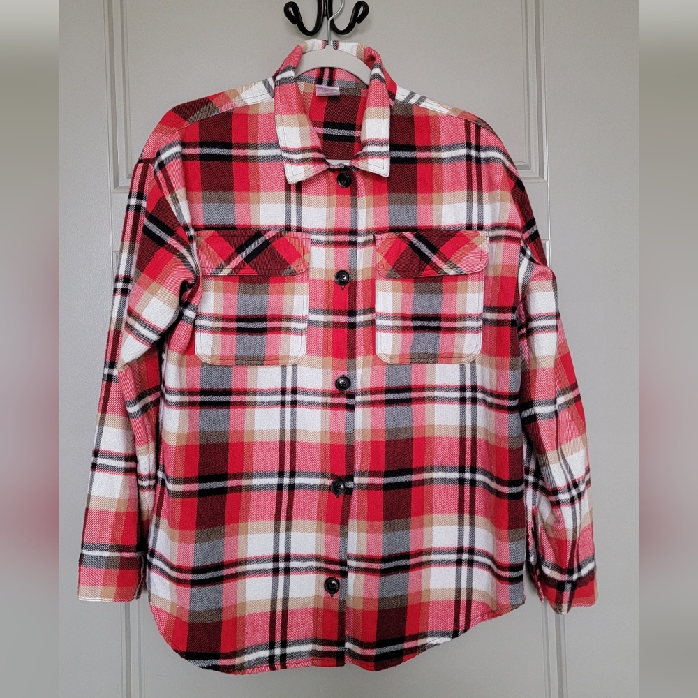 Plaid Button-Up Shirt